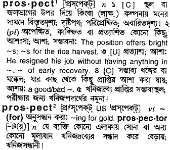 Prospect Bengali Meaning Prospect Meaning In Bengali At