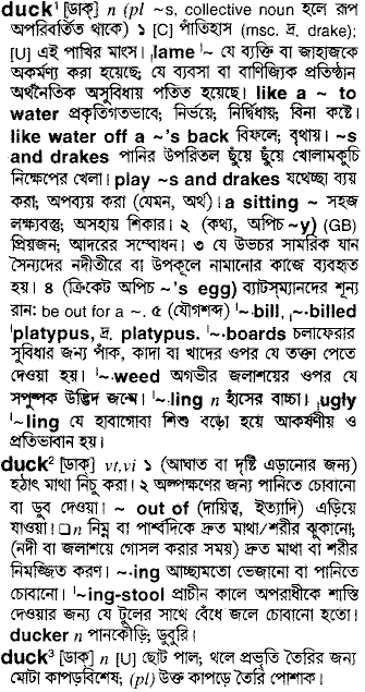 duck - Bengali Meaning - duck Meaning in Bengali at english ...